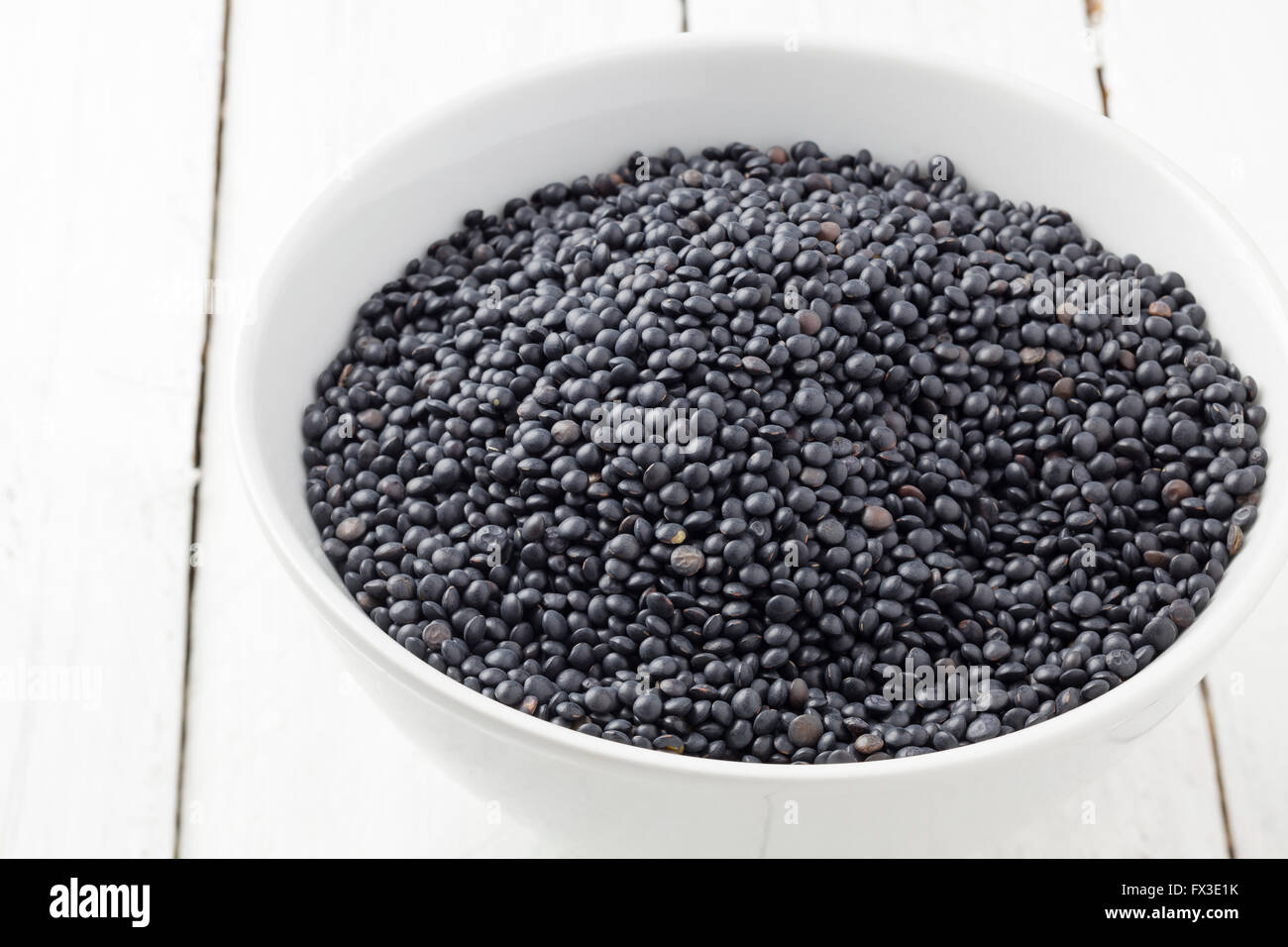 Lentilles beluga noir Banque D'Images