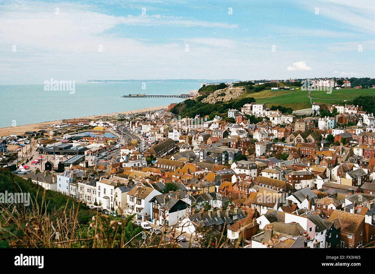 Hastings, Sussex, Angleterre sur la côte sud Banque D'Images