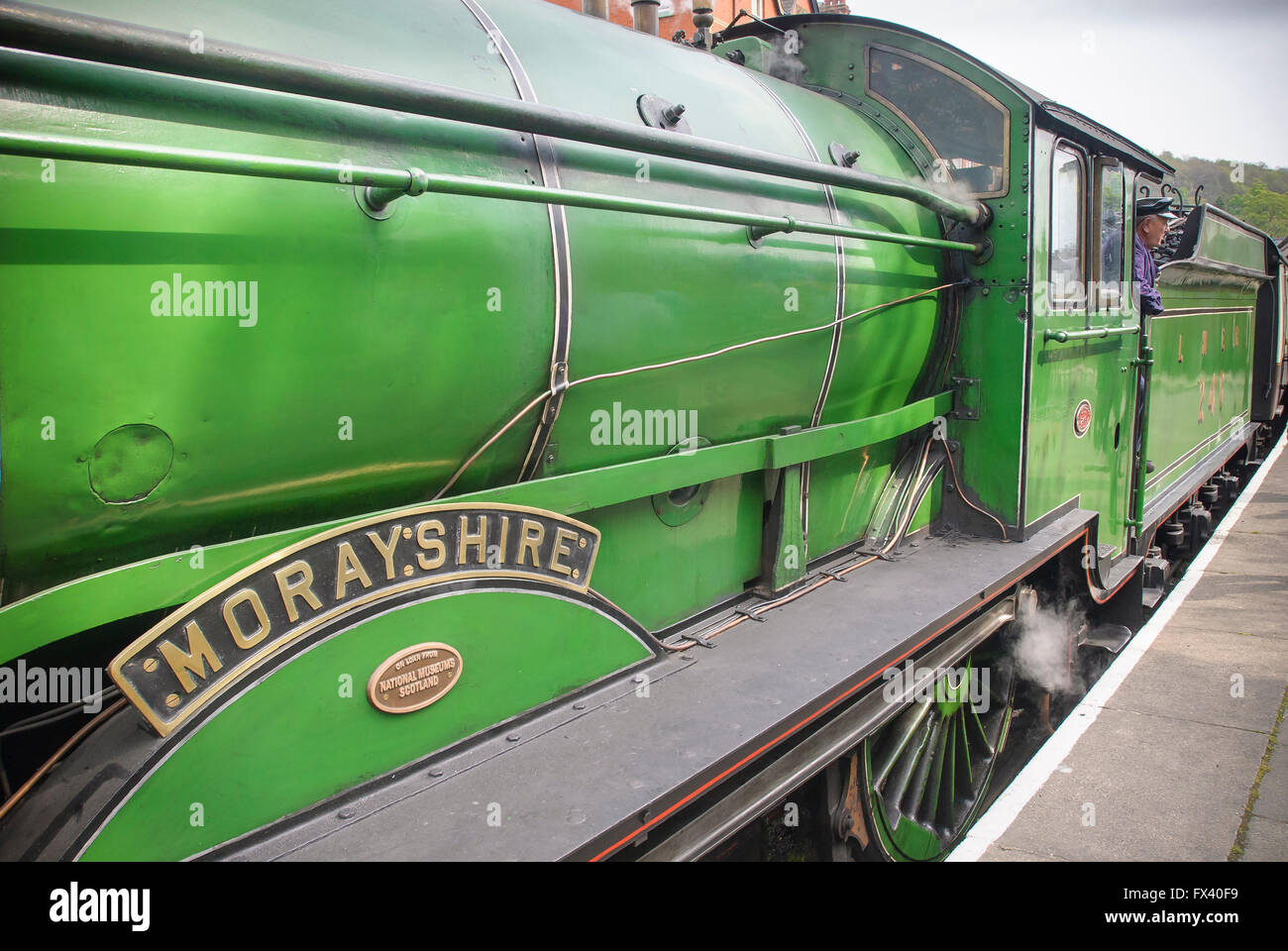 LLangollen Steam et Stars Gala 2009. Le moteur de Morayshire Bo'ness et Kinneil railway en Ecosse. Ex LNER 4-4-0 N° 246 Banque D'Images