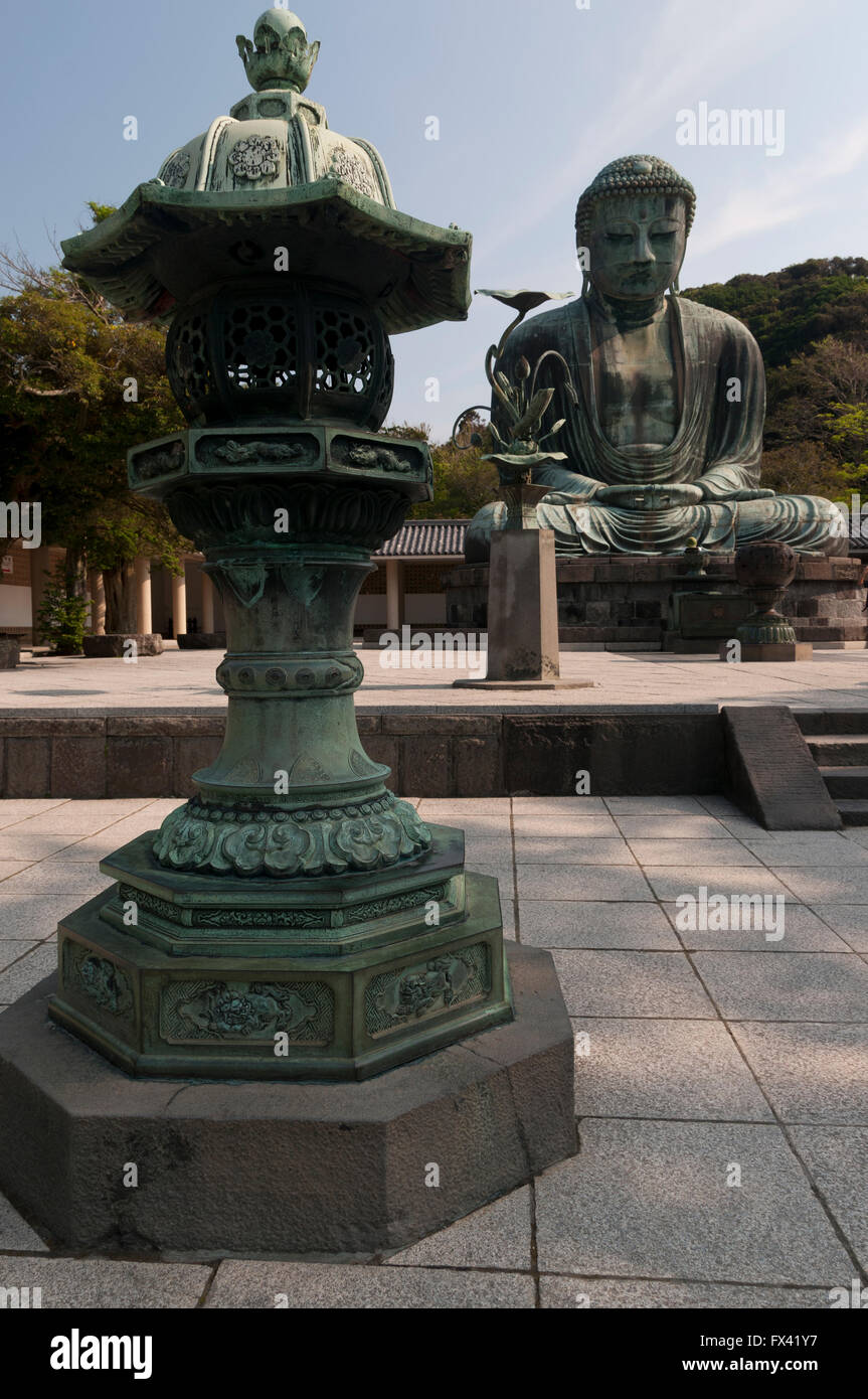 Daibutsu ou Boudha Amida dans Kotokuin temple, Japon Banque D'Images