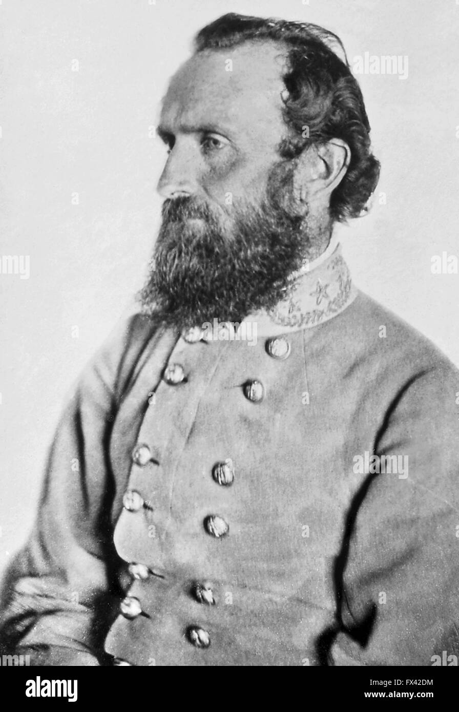 Général 'Stonewall' Jackson, général confédéré durant la guerre civile américaine. Général Thomas Jonathan Jackson 'Stonewall' Banque D'Images