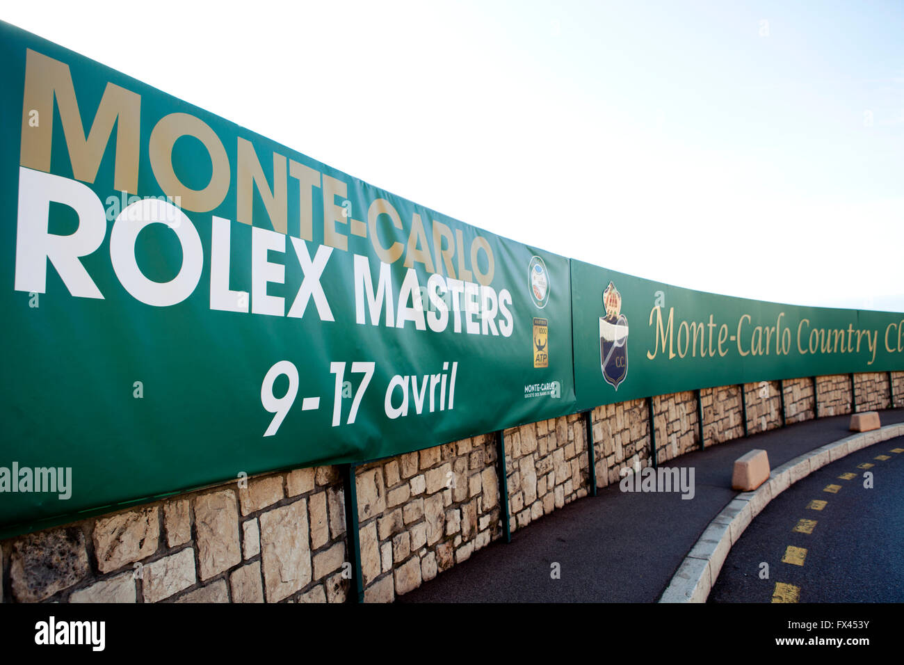 Monte-carlo Rolex Masters ATP, Monaco. Panneau d'entrée Banque D'Images