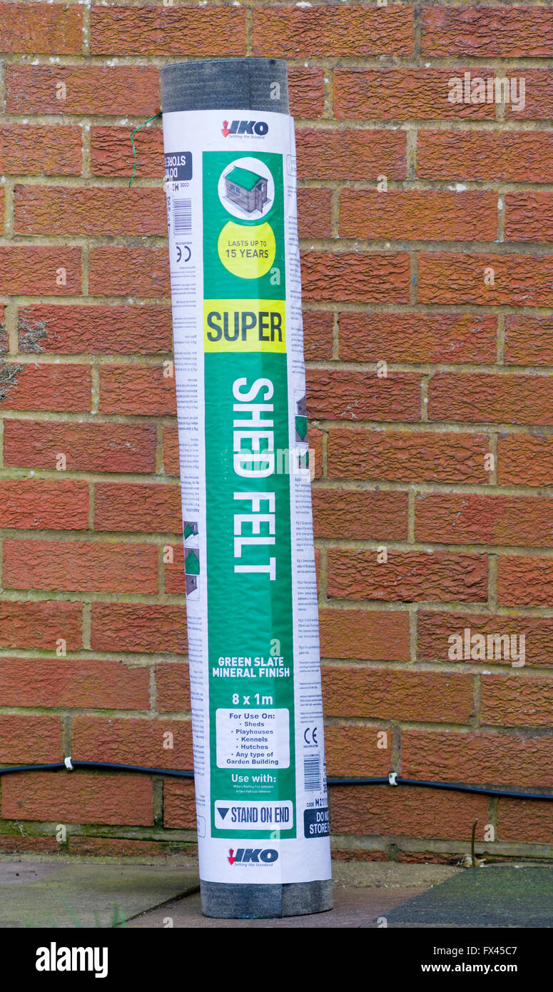 Rouleau de Shed goudronné, UK Banque D'Images
