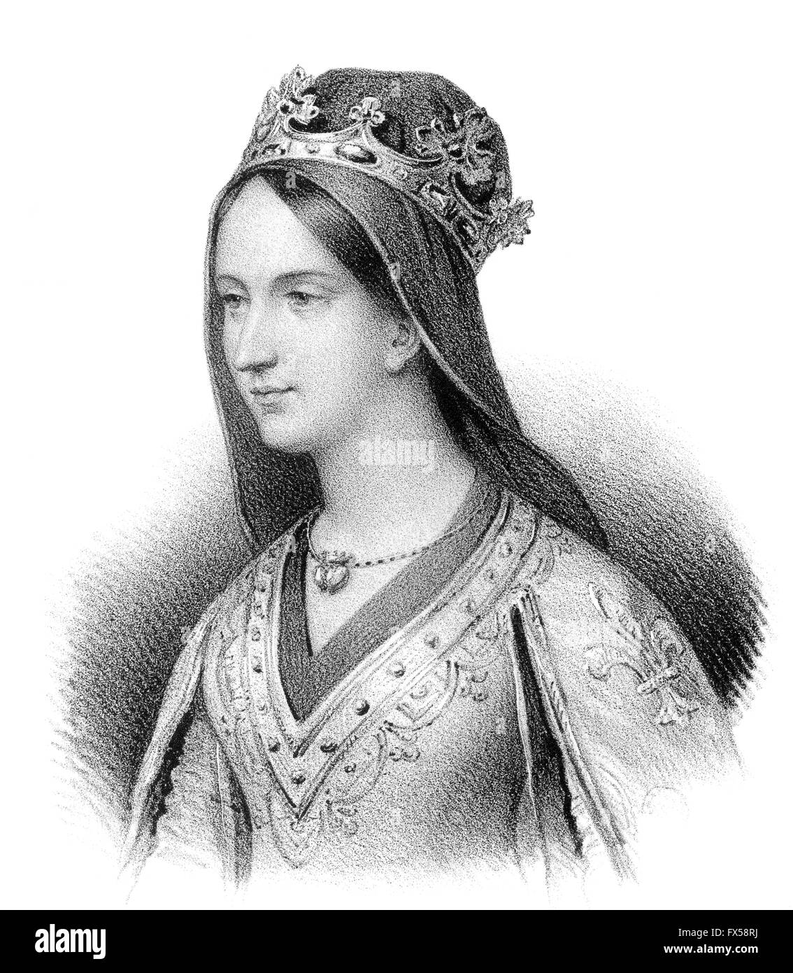 Marie d'Anjou, Marie d'Anjou, 1404-1463, Reine de France en tant qu'épouse du roi Charles VII Banque D'Images