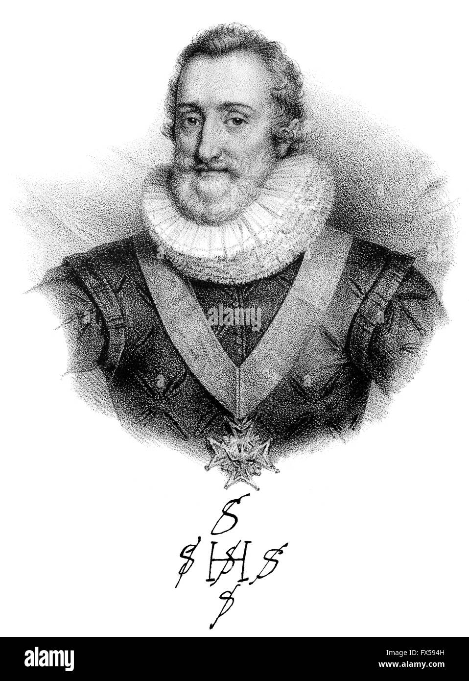 Henry IV, Henri IV, Henri Quatre, Heinrich IV., 1553-1610, Henri-Quatre, roi de Navarre Henri III et le roi de France Banque D'Images