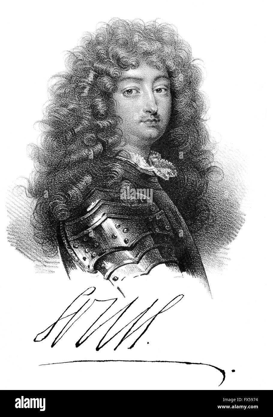 Louis XIV, 1638-1715, Louis le Grand, Roi Soleil, Louis XIV, roi de France Banque D'Images