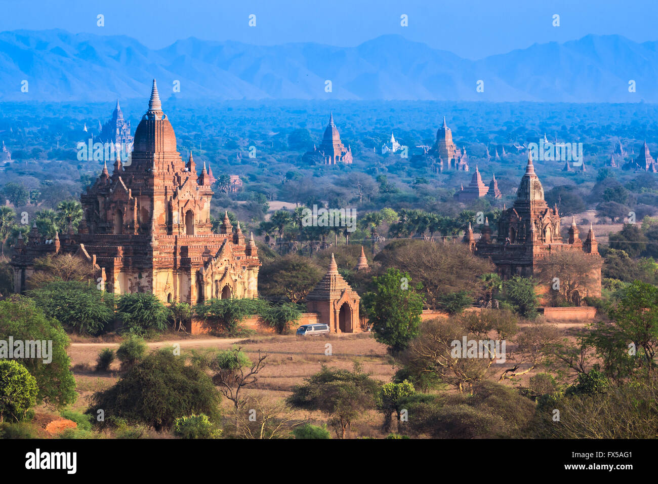 Temples de Bagan, terre de pagode, Myanmar Banque D'Images