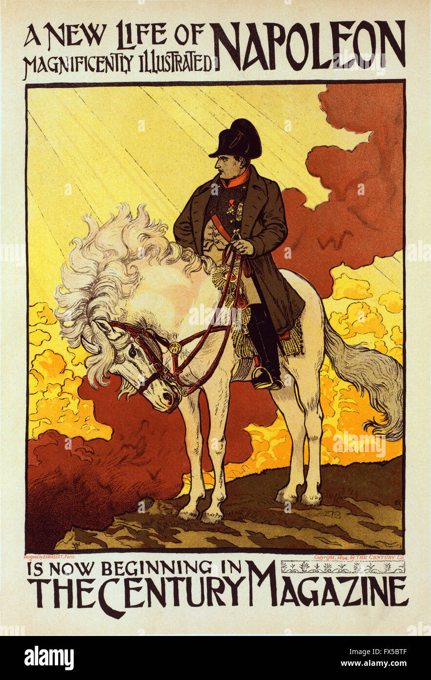 Eugène Grasset - une nouvelle vie de Napoléon Banque D'Images