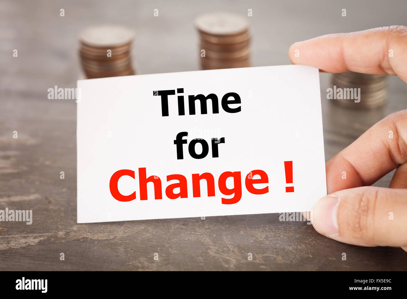 L Heure Du Changement Citation Inspirante Photo Stock Alamy