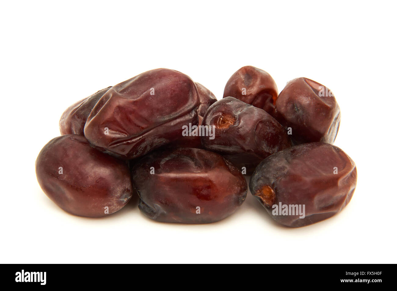 Libre de droit de fruits date isolé sur fond blanc Banque D'Images