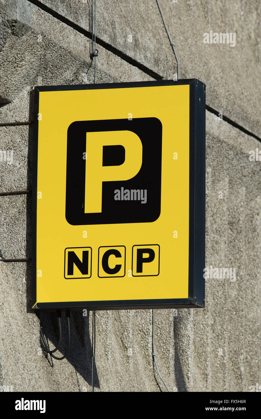Parking NCP inscrivez-logo. Banque D'Images