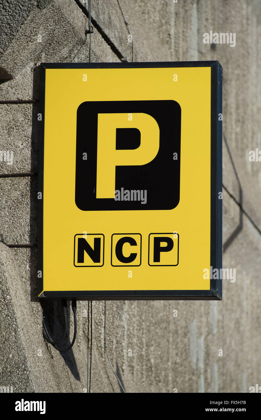 Parking NCP inscrivez-logo. Banque D'Images