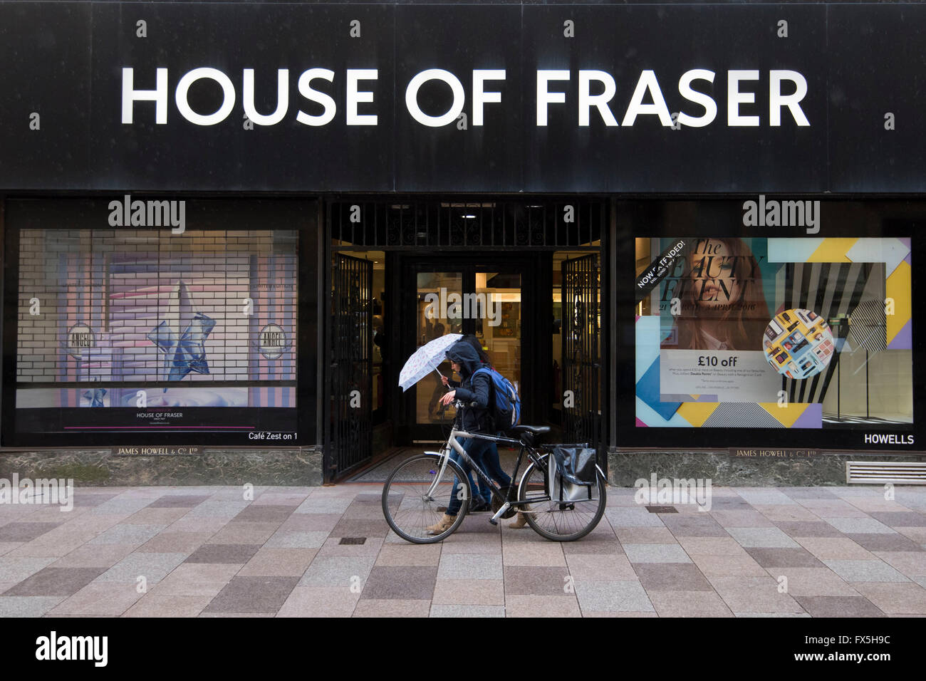House of Fraser Howells store à Cardiff signer logo. Banque D'Images