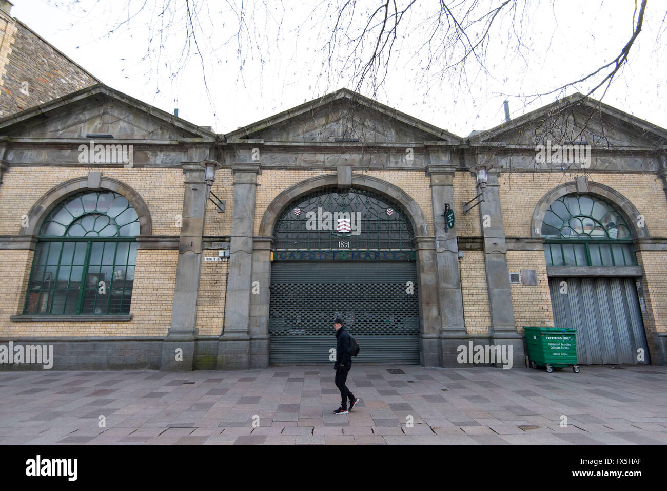 Marché de Cardiff à Cardiff, Pays de Galles du sud. Banque D'Images