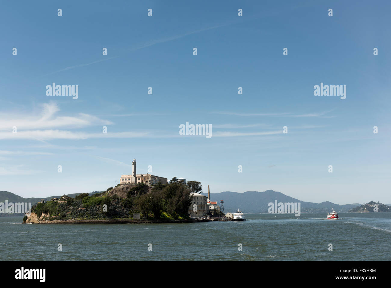 L'île d'Alcatraz à San Francisco, Californie, USA Banque D'Images