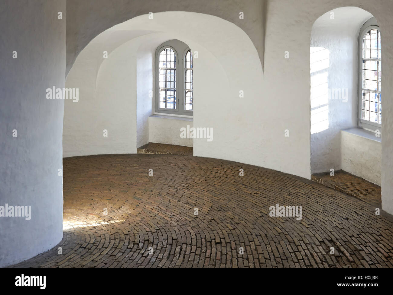 À l'intérieur de la tour ronde de Copenhague, Danemark Banque D'Images