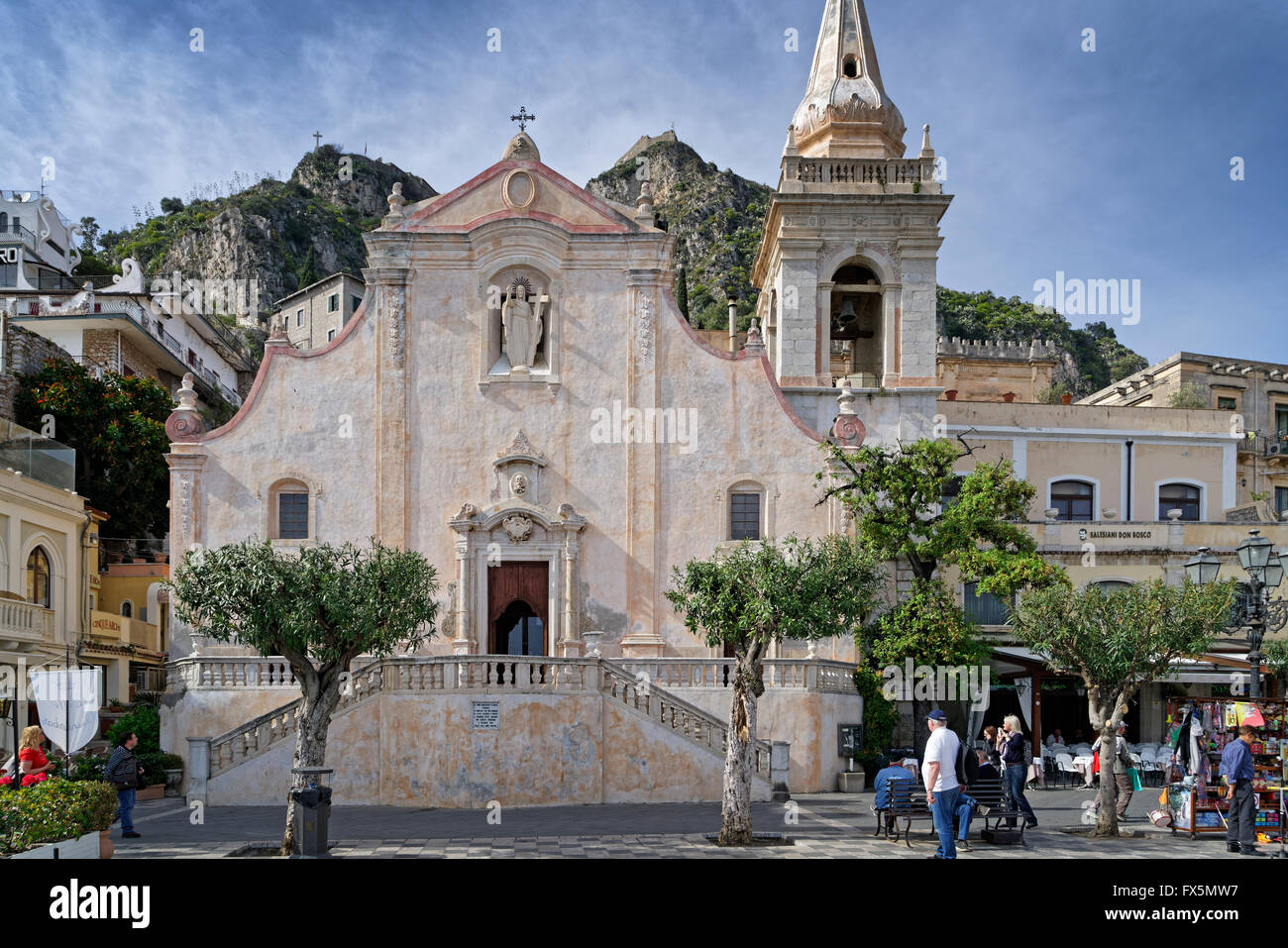 L'église San Giuseppe Taormina Sicile Banque D'Images