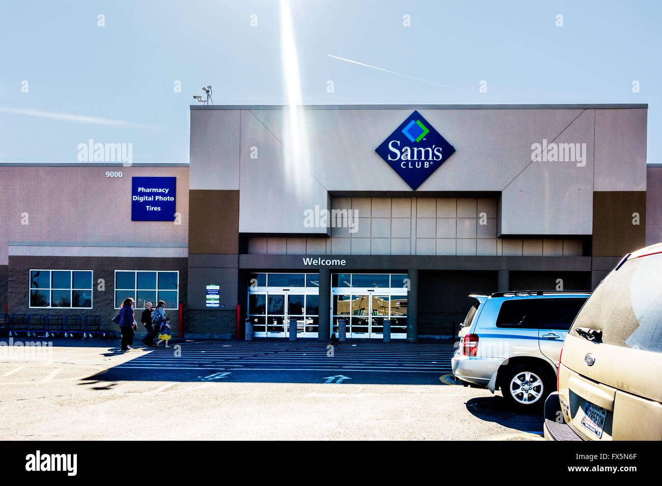 Sam's Club, une devanture de magasin à grande surface appartenant à la société Walmart. Oklahoma City, Oklahoma, USA. Banque D'Images