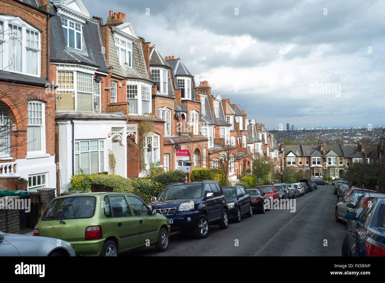 Logement à Muswell Hill, au nord de Londres Banque D'Images