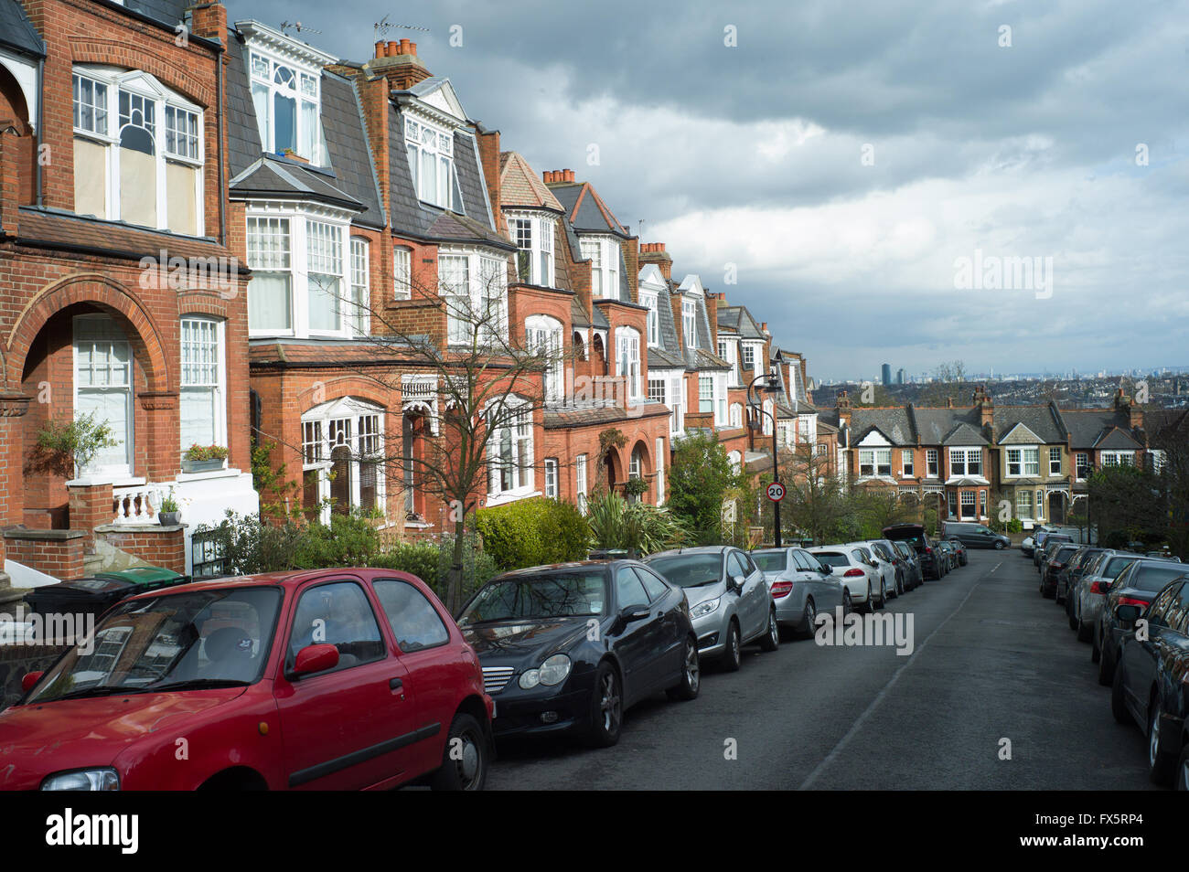 Logement à Muswell Hill, au nord de Londres Banque D'Images
