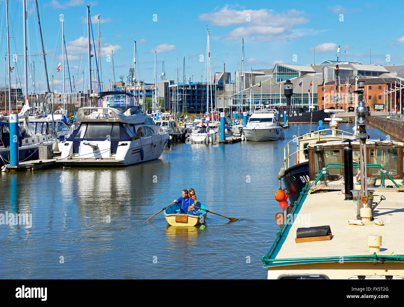 La marina, Kingston Upon Hull, Humberside, East Yorkshire, England UK Banque D'Images