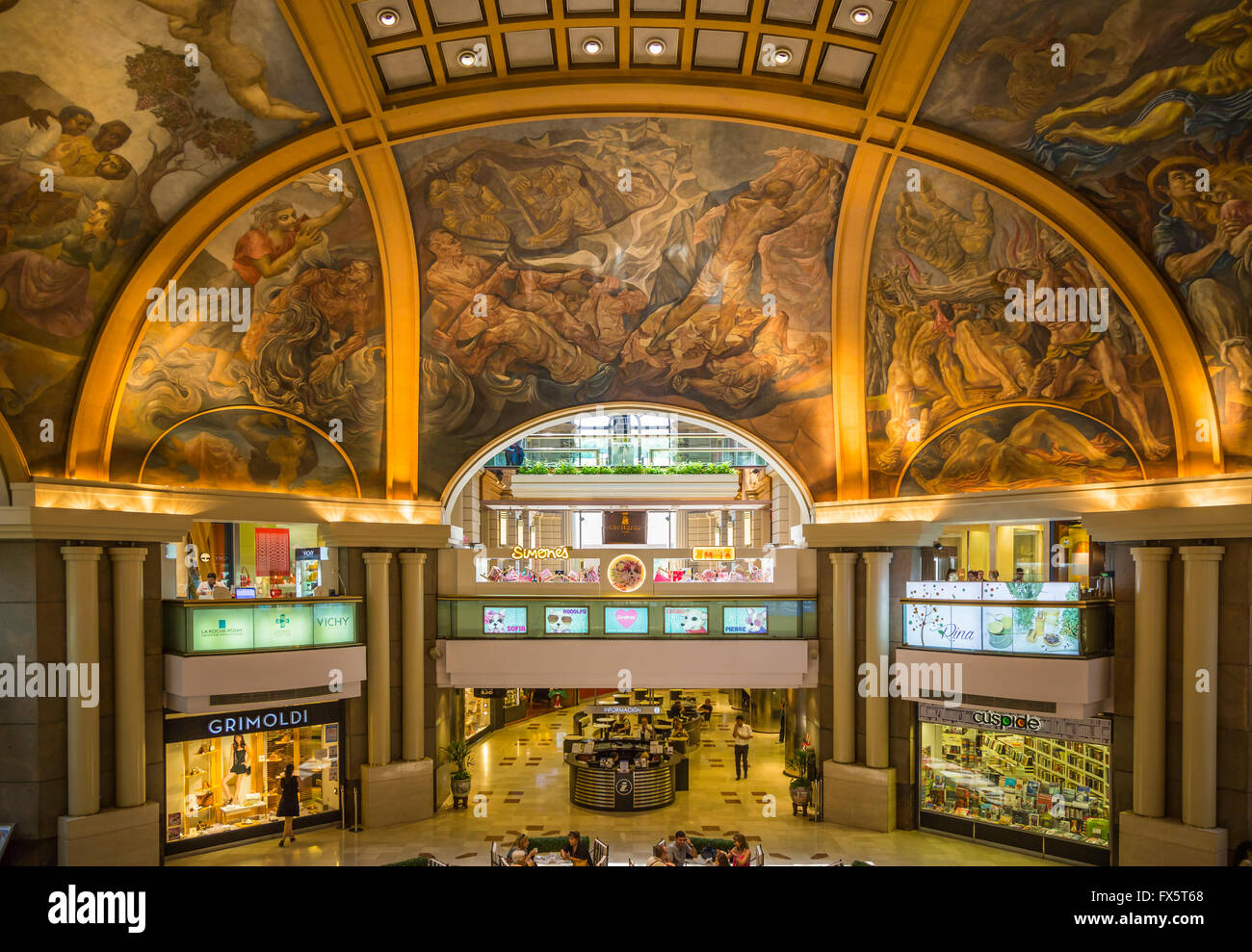 L'intérieur de la Galerias Pacifico Centre commercial sur la rue Florida à Buenos Aires, Argentine, Amérique du Sud. Banque D'Images