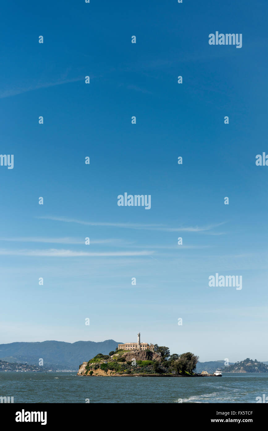 L'île d'Alcatraz à San Francisco, Californie, USA. Banque D'Images