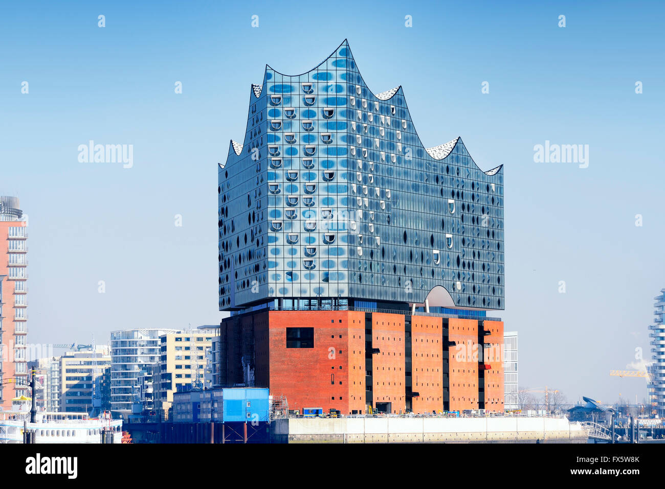 Elbphilharmonie, Elbe Philharmonic Hall, à Hambourg, Allemagne Banque D'Images