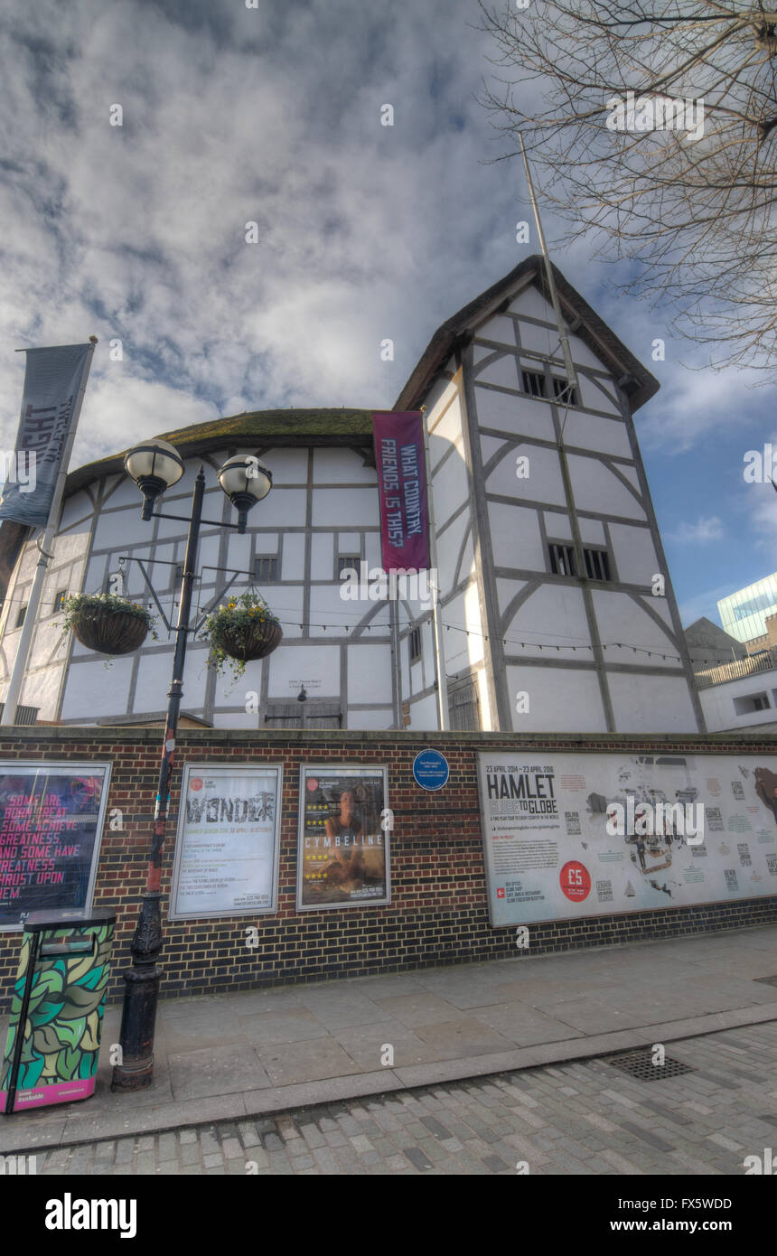 Le Globe Theatre, Londres. Shakespeare's Globe. Théâtre Tudor Banque D'Images