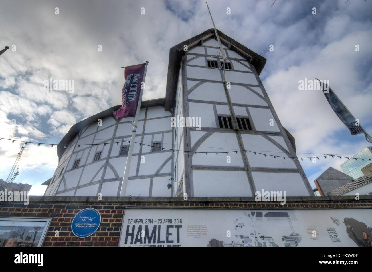 Le Globe Theatre, Londres. Shakespeare's Globe. Théâtre Tudor Banque D'Images