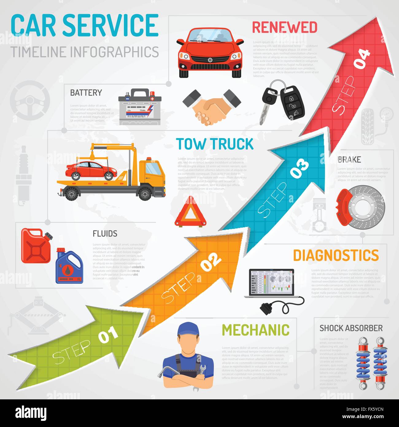 Un service de montage des infographies Illustration de Vecteur