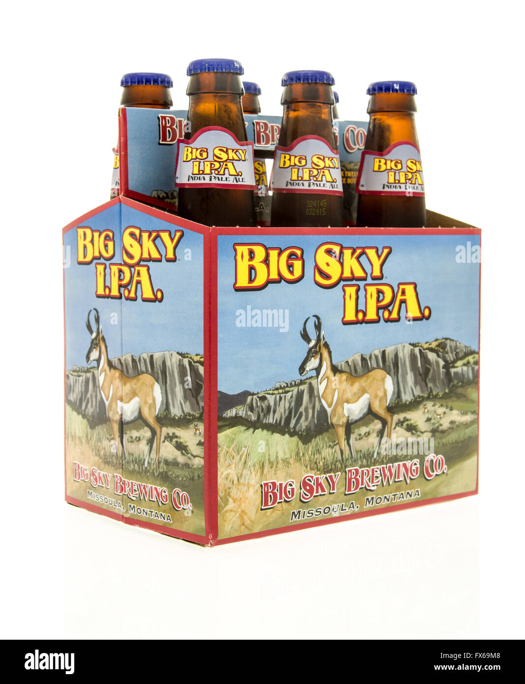 Winneconne, WI - 15 mars 2016 : un six-pack de bière Big Sky I.P.A. Banque D'Images