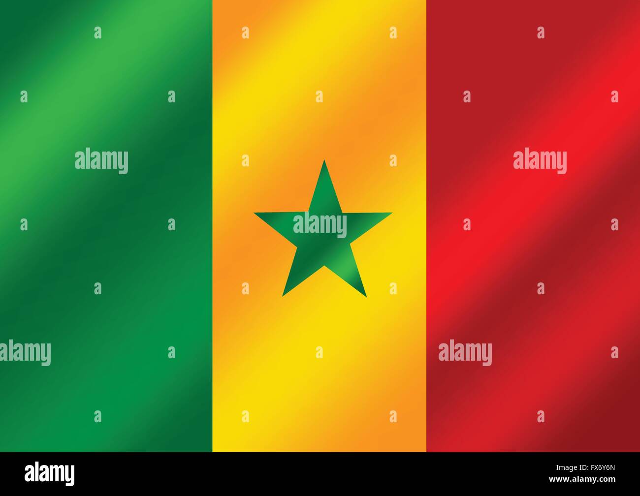 Drapeau Sénégal thèmes idée design Illustration de Vecteur
