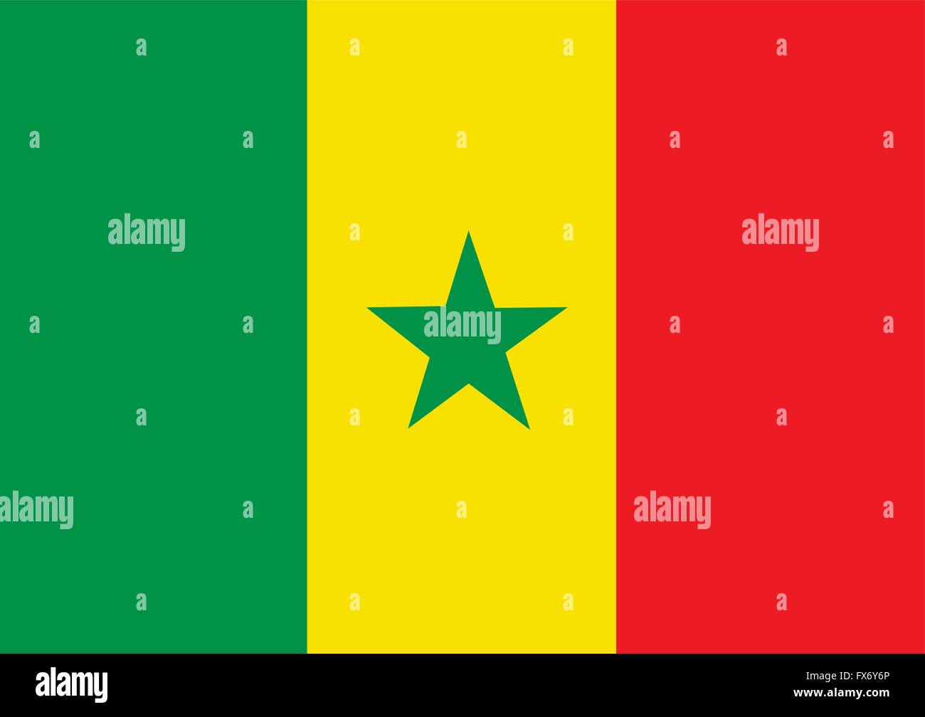 Drapeau Sénégal thèmes idée design Illustration de Vecteur