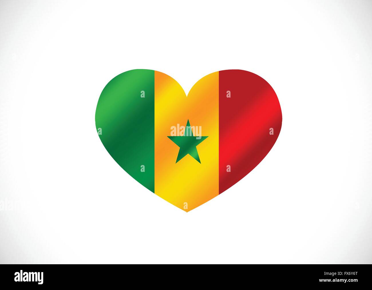 Drapeau Sénégal thèmes idée design Illustration de Vecteur