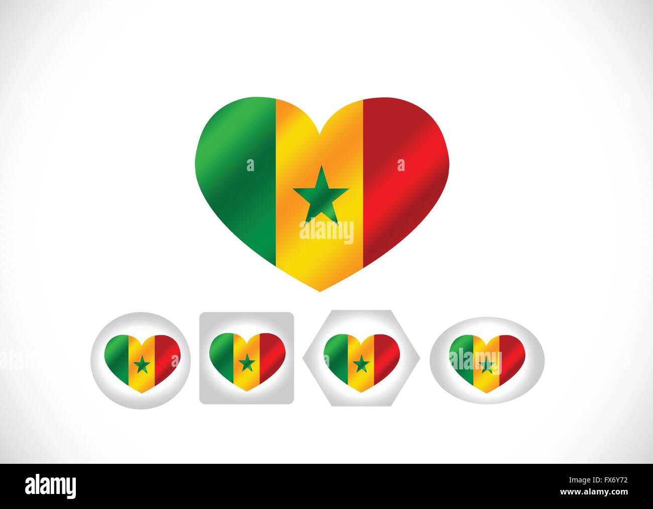 Drapeau Sénégal thèmes idée design Illustration de Vecteur