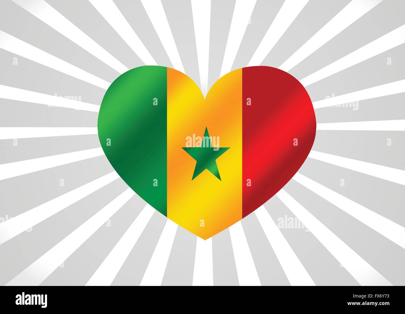 Drapeau Sénégal thèmes idée design Illustration de Vecteur