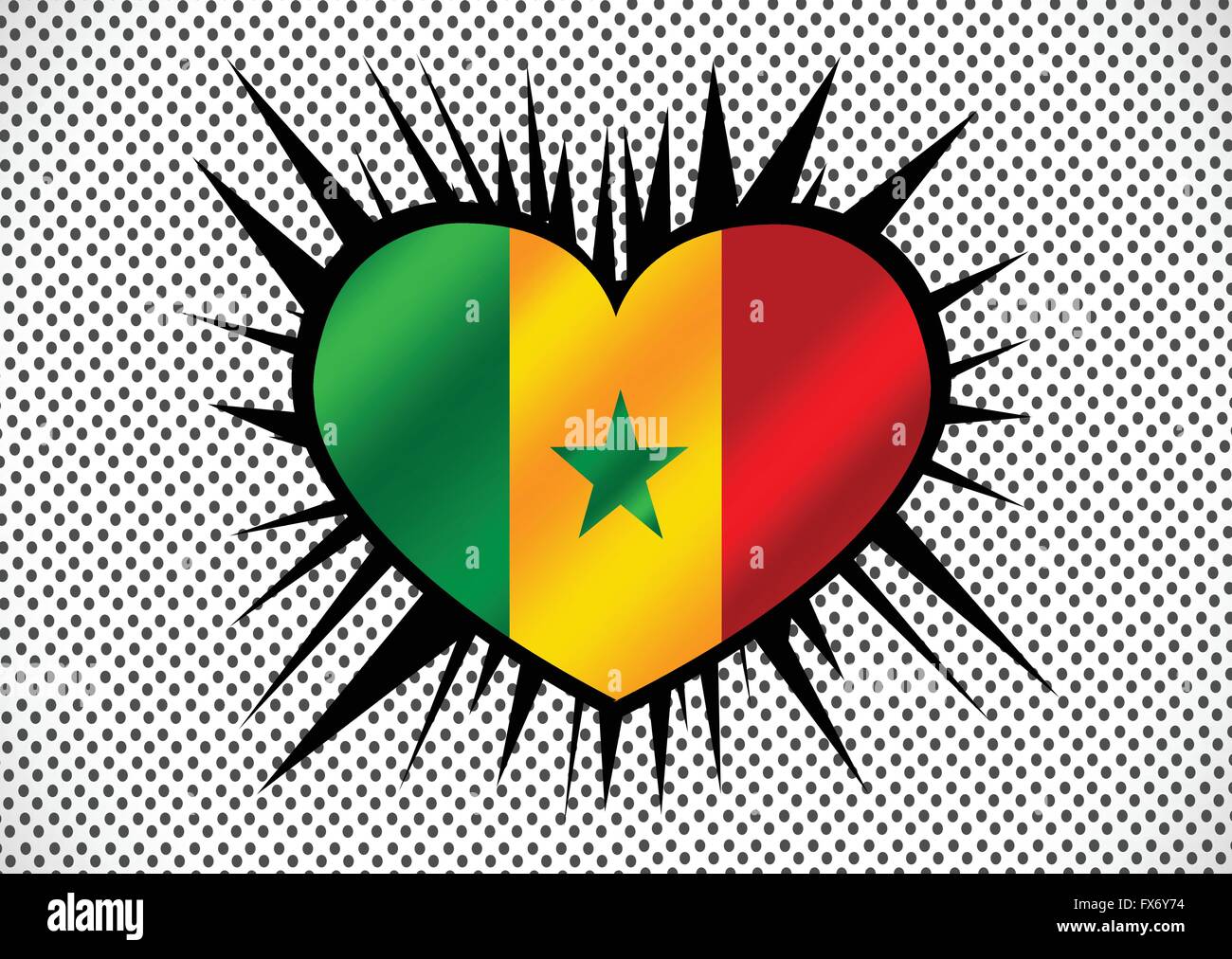 Drapeau Sénégal thèmes idée design Illustration de Vecteur