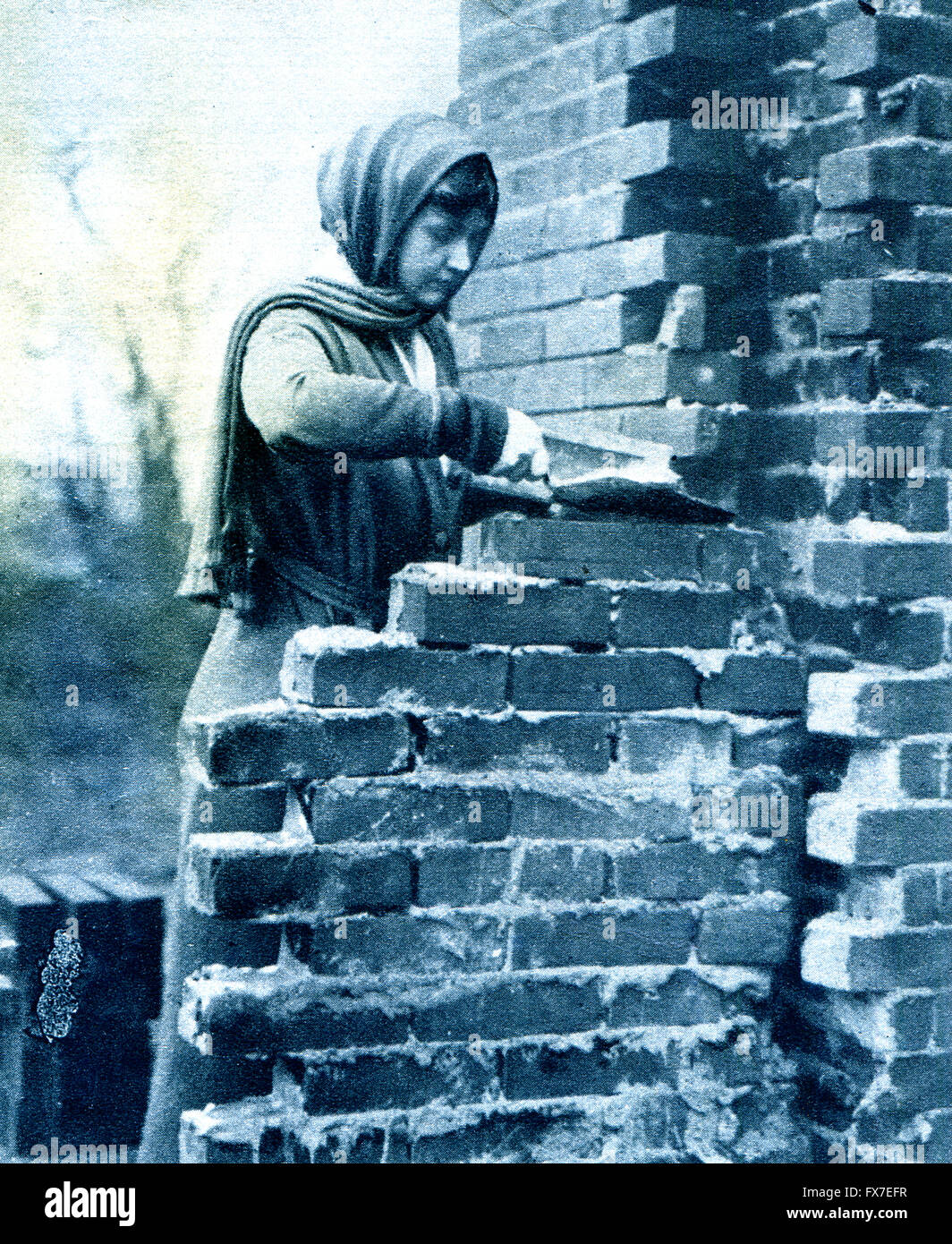 Le chef de manoeuvre dans un village anglais - photo de grande guerre Magazine, vol. 156, UK, vers 1917 Banque D'Images