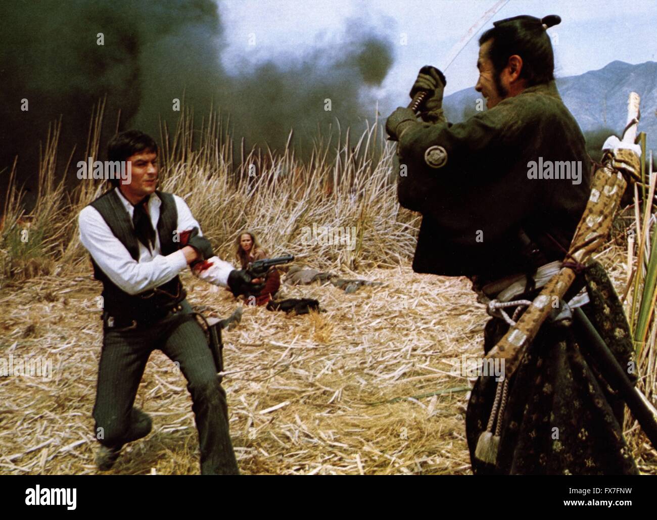 Soleil rouge Soleil Rouge Année : 1971 Espagne / Italie / France Réalisateur : Terence Young Alain Delon, Ursula Andress, Toshiro Mifune Banque D'Images