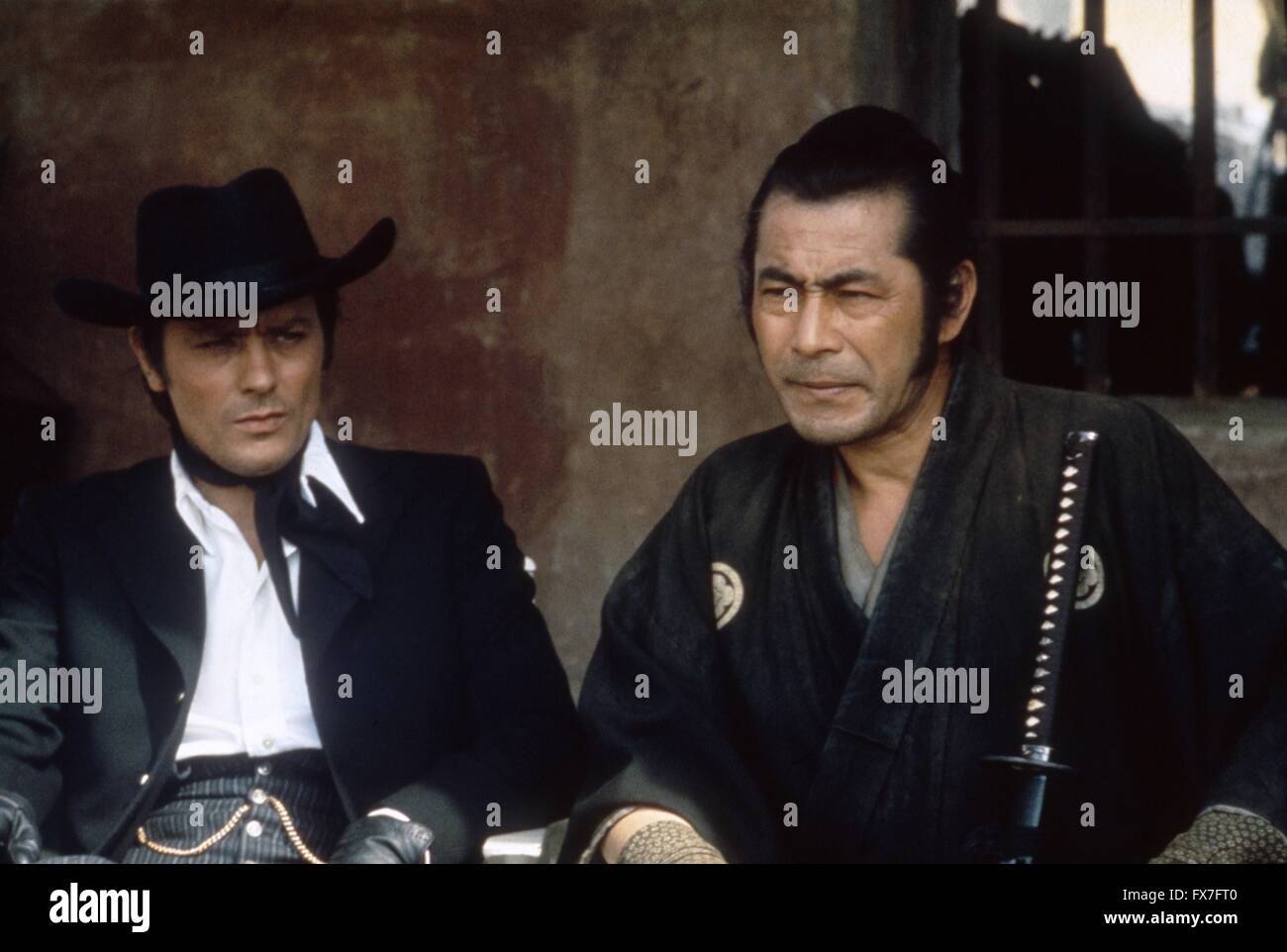 Soleil rouge Soleil Rouge Année : 1971 Espagne / Italie / France Réalisateur : Terence Young Alain Delon, Toshiro Mifune Banque D'Images