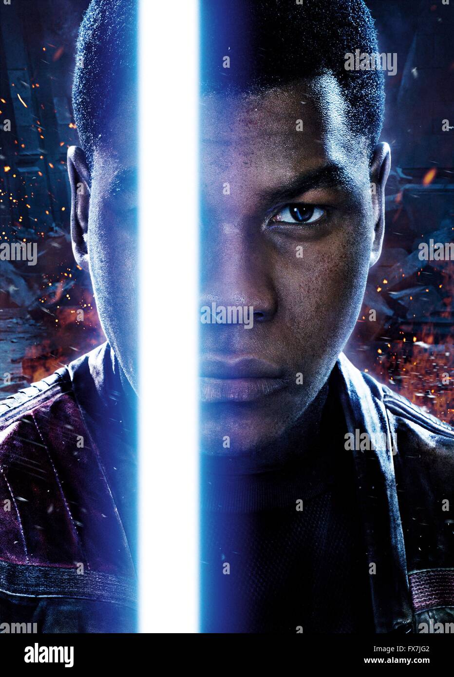 Star Wars : Episode VII - La Force éveille Année : 2015 USA Réalisateur : J.J. Abrams John Boyega (affiche de film d'art) Banque D'Images