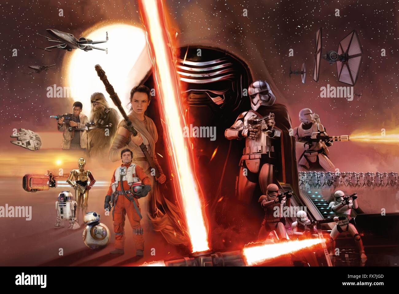 Star Wars : Episode VII - La Force éveille Année : 2015 USA Réalisateur : J.J. Affiche de film Abrams (Art) Banque D'Images