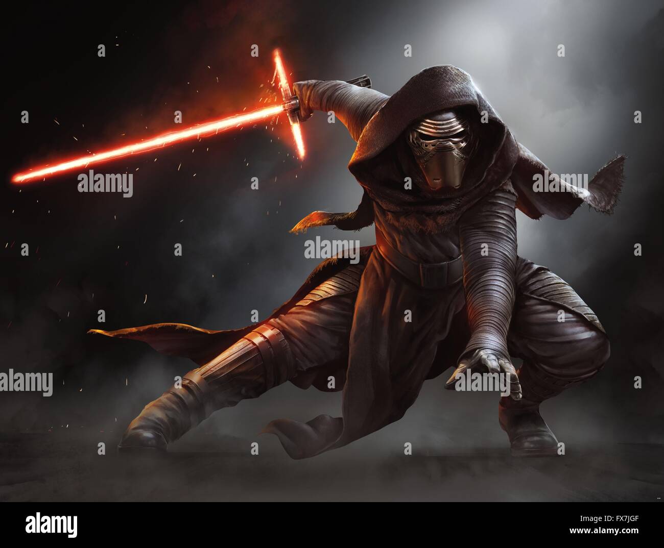 Star Wars : Episode VII - La Force éveille Année : 2015 USA Réalisateur : J.J. Adam Driver Abrams (affiche de film d'art) Banque D'Images