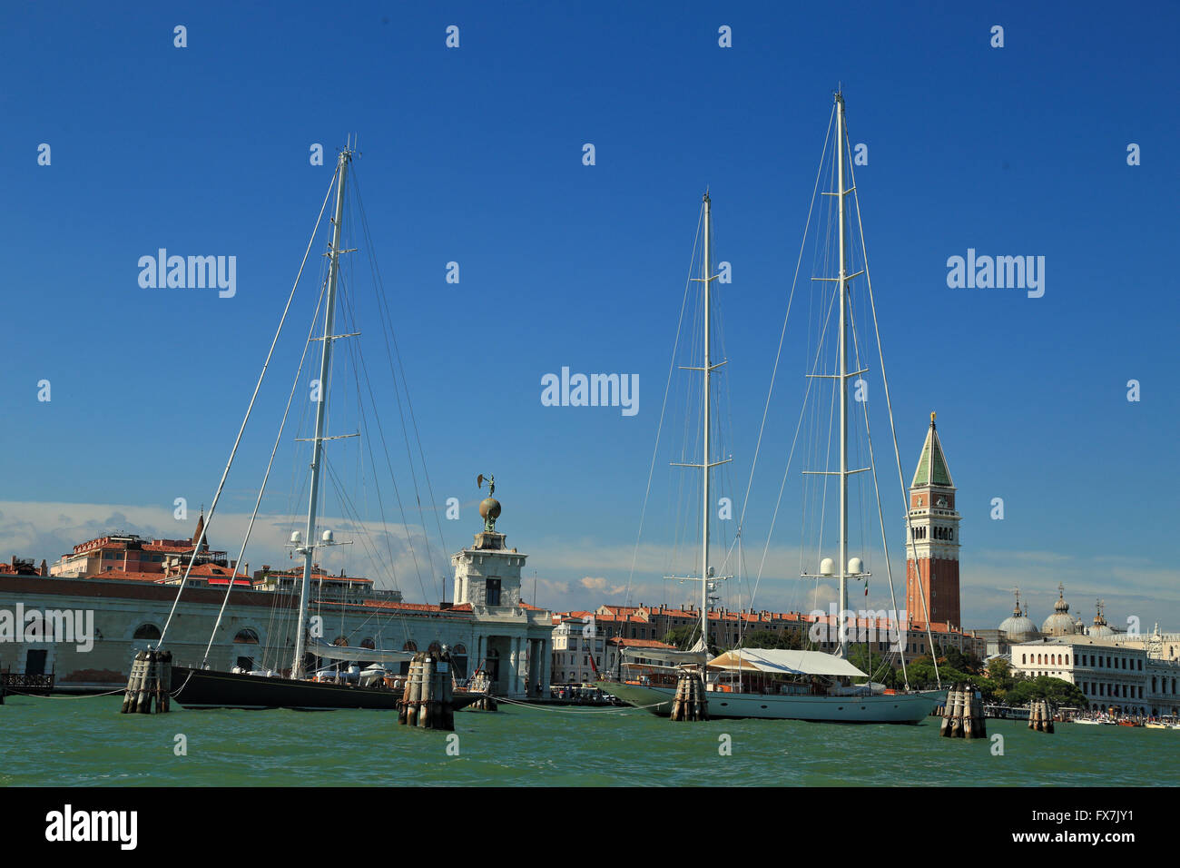 Yachts Sea Dragon et Adèle à Venise Banque D'Images