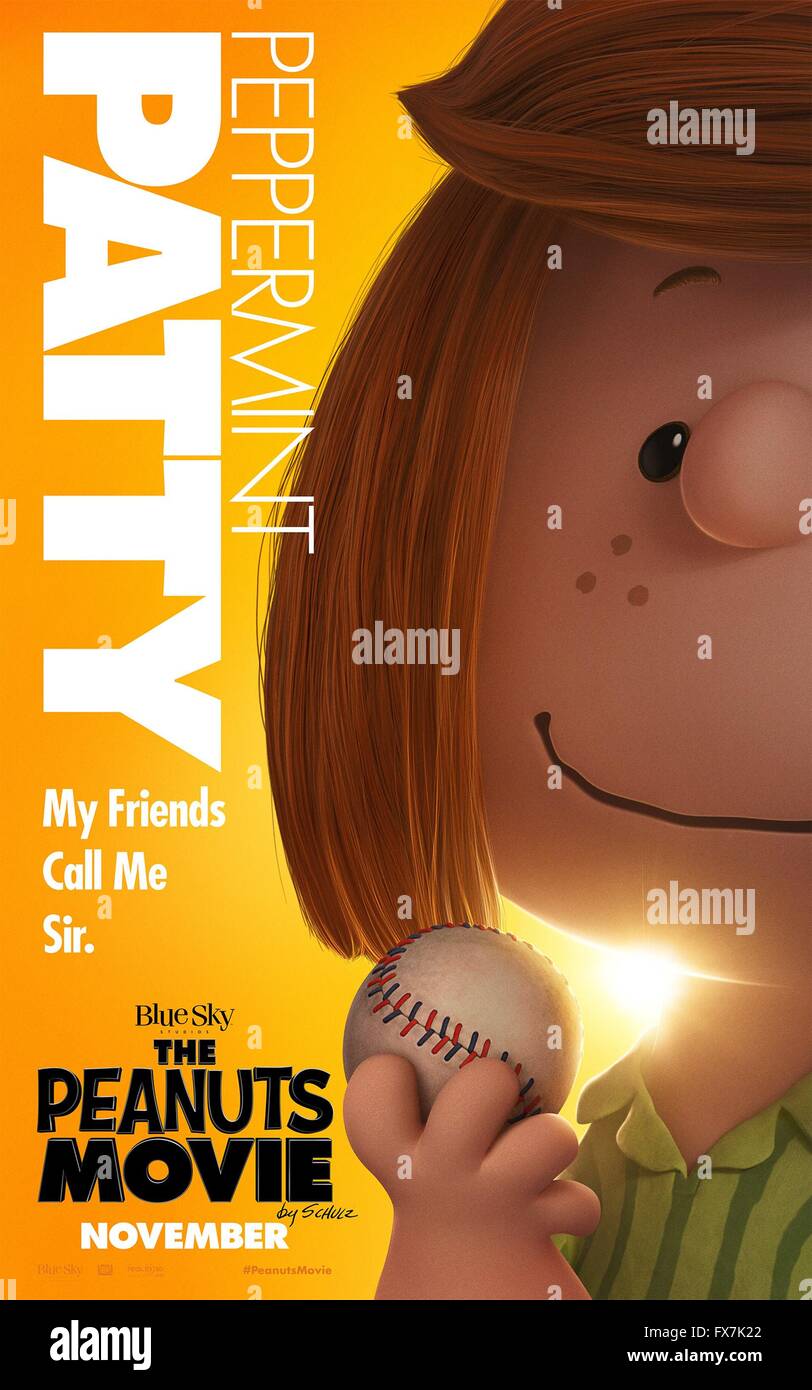 L'année cinéma 2015 : Peanuts USA Réalisation : Steve Martino affiche de film d'Animation (USA) Banque D'Images