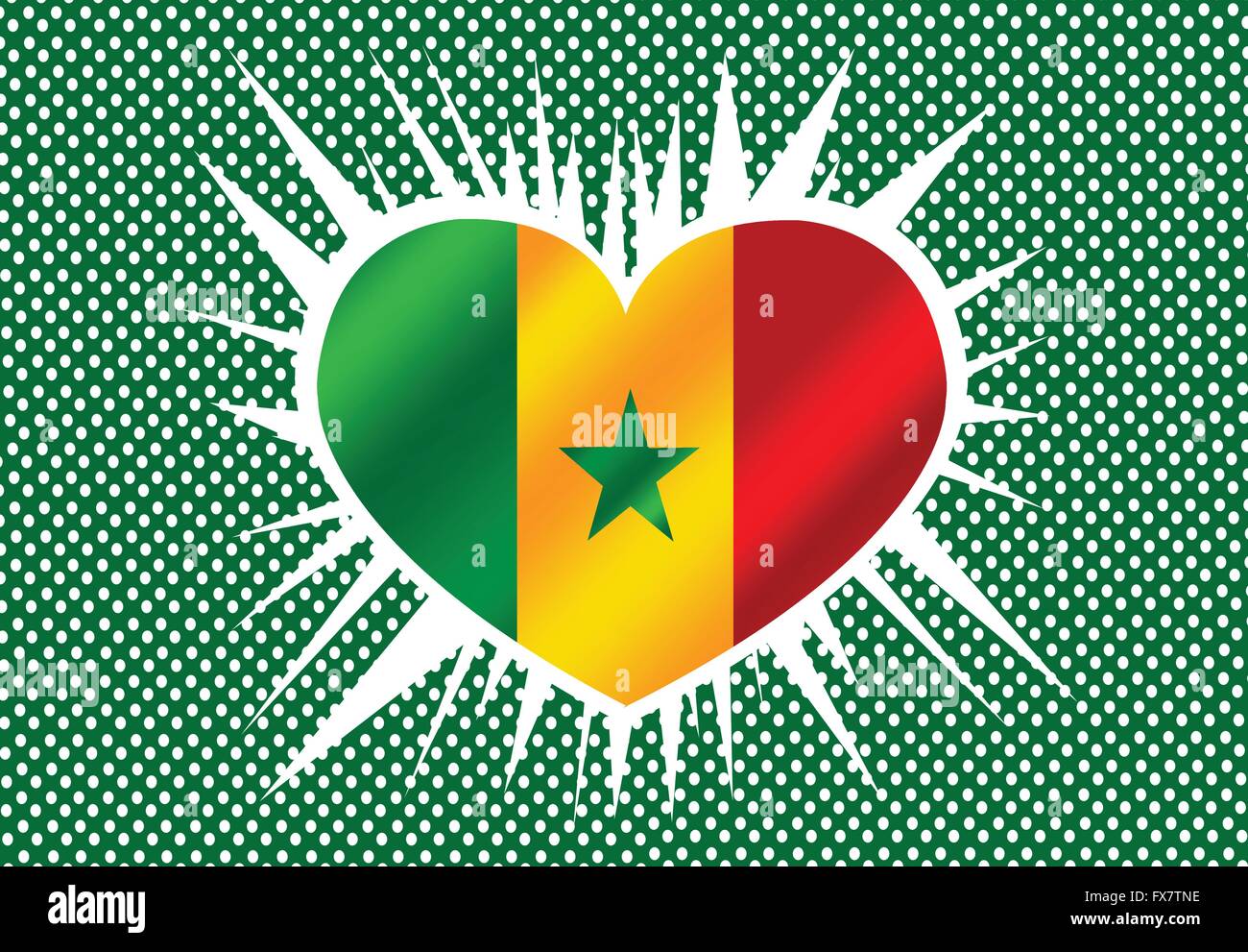 Drapeau Sénégal thèmes idée design Illustration de Vecteur