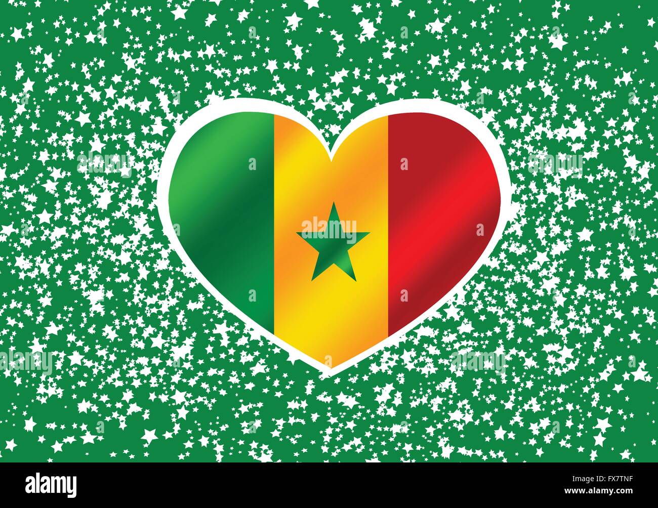 Drapeau Sénégal thèmes idée design Illustration de Vecteur