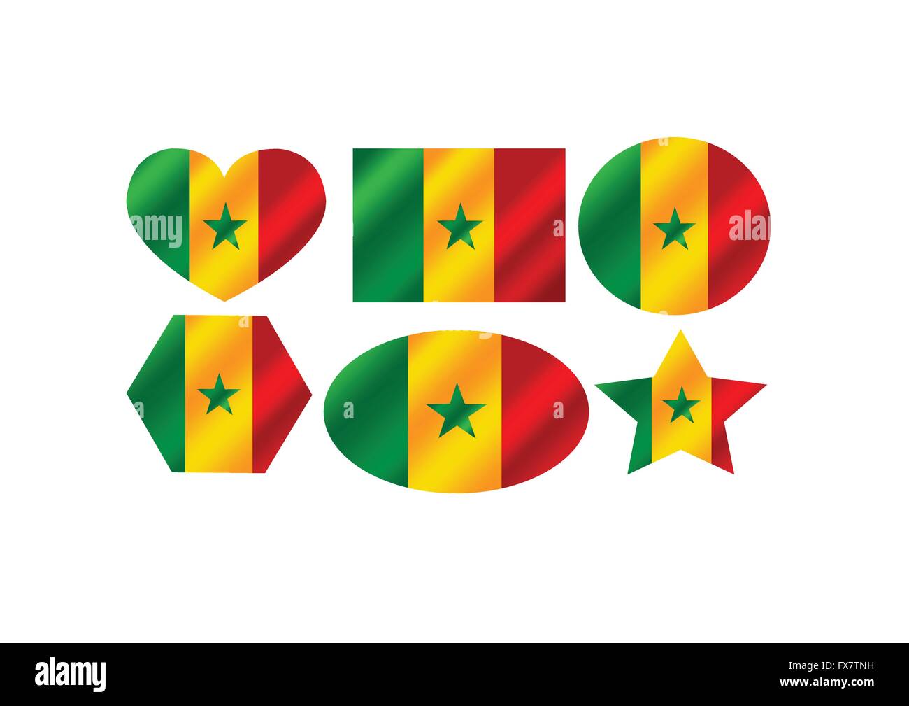 Drapeau Sénégal thèmes idée design Illustration de Vecteur