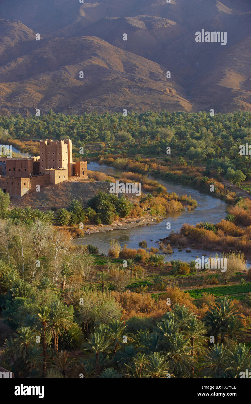 Le Maroc, l'Ait Hamou ou dit Kasbah, Draa Banque D'Images